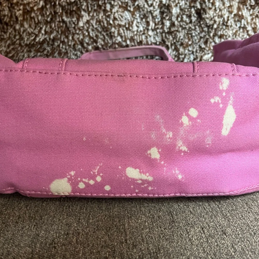 Marc Jacobs Pink Canvas Tote Bag with Bold Branding - Picture 3 of 7